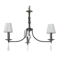 Люстра подвесная Fiore E 1.1.3.602 PB Arti Lampadari белая на 3 лампы, основание серое в стиле классический Люстра подвесная Fiore E 1.1.3.602 PB Arti Lampadari белая на 3 лампы, основание серое в стиле классический